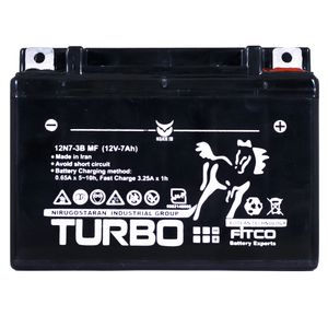 باتری  موتورسیکلت توربو مدل 12v 7a